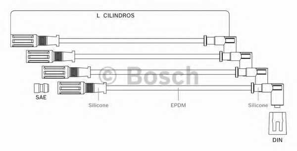 BOSCH F 000 99C 091 Ignition Cable Kit